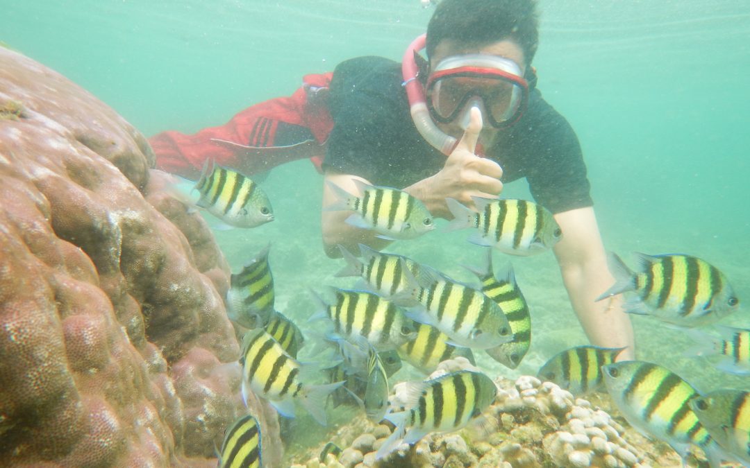 Santri MA Al Hasanah Snorkeling ke Pulau Tikus