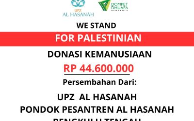 Ponpes Al Hasanah Salurkan Infak untuk Palestina